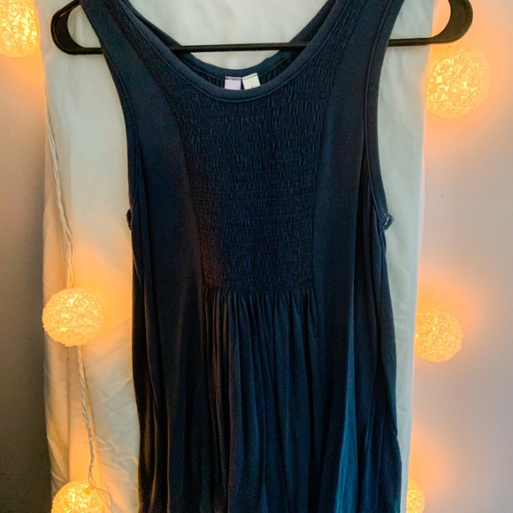 Blue / grey tank top with super cute BACK!! - Picture 1 of 3